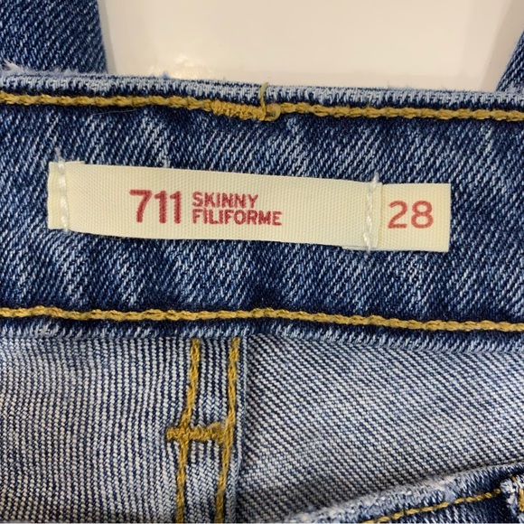 Levi’s 711 Skinny Jeans Medium Wash Size 28 - Picture 4 of 7